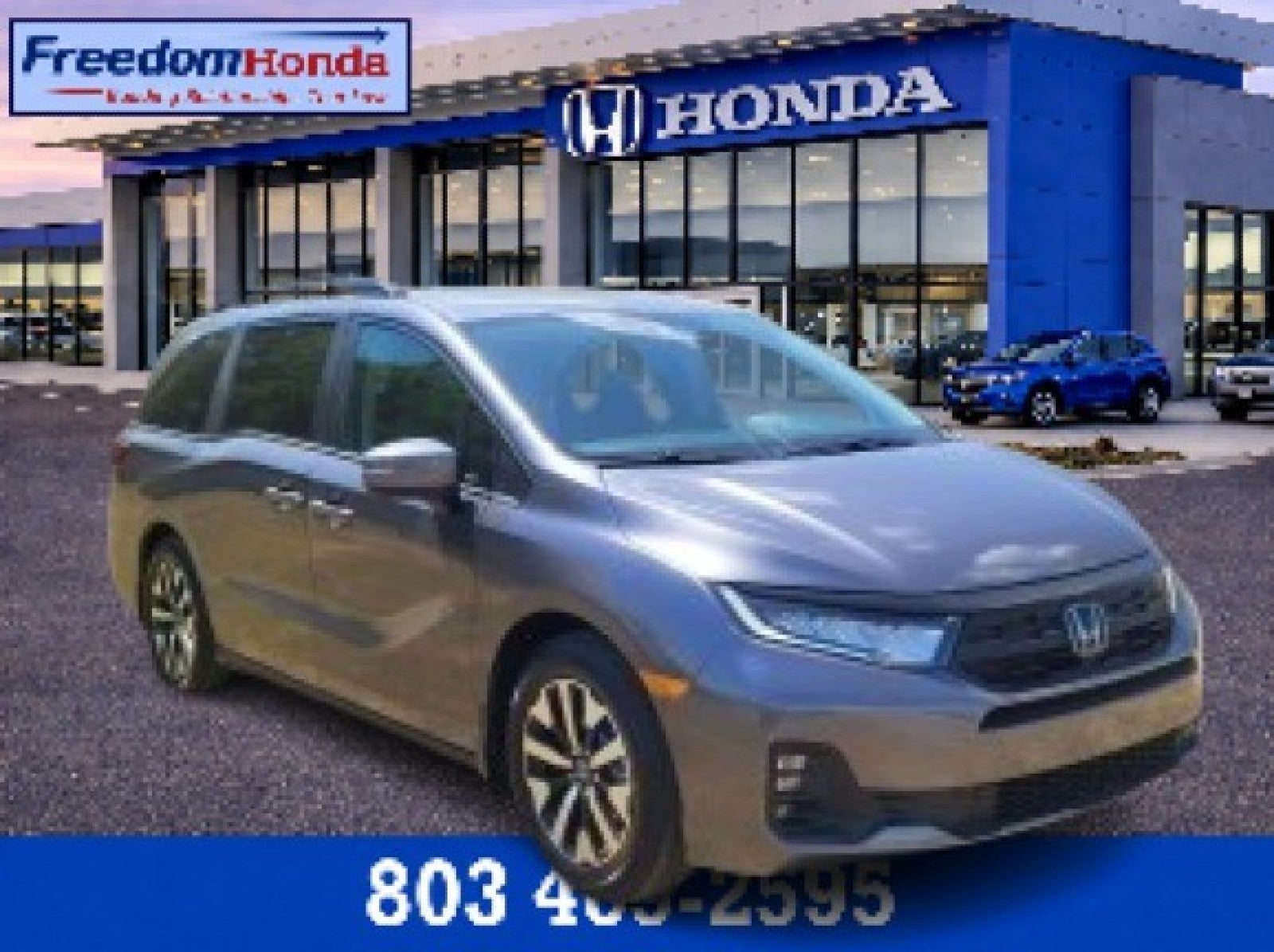 2026 Honda Odyssey EX-L in Modern Steel Metallic — front three-quarter view