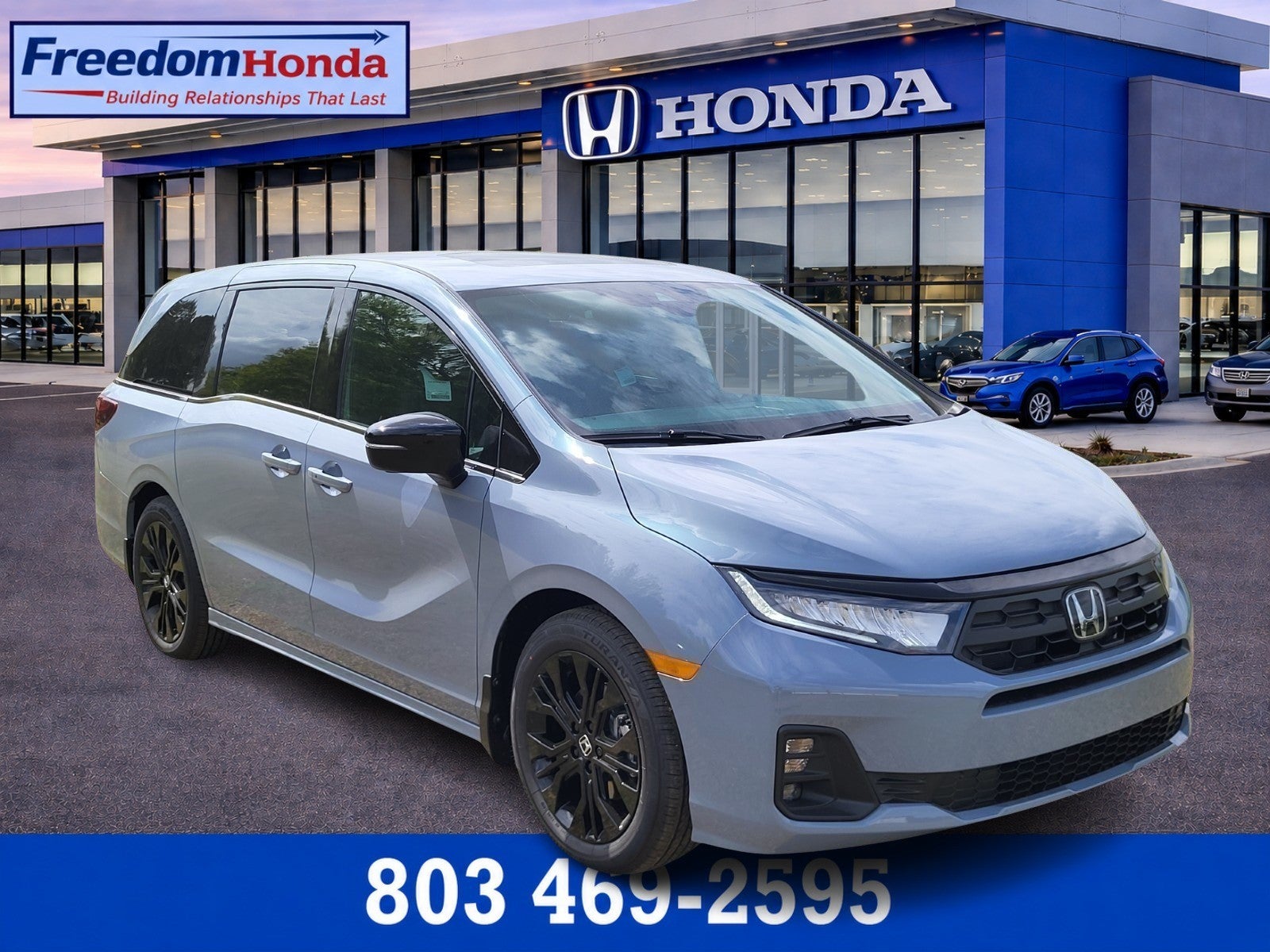 2026 Honda Odyssey Sport-L in Sonic Gray Pearl — front three-quarter view