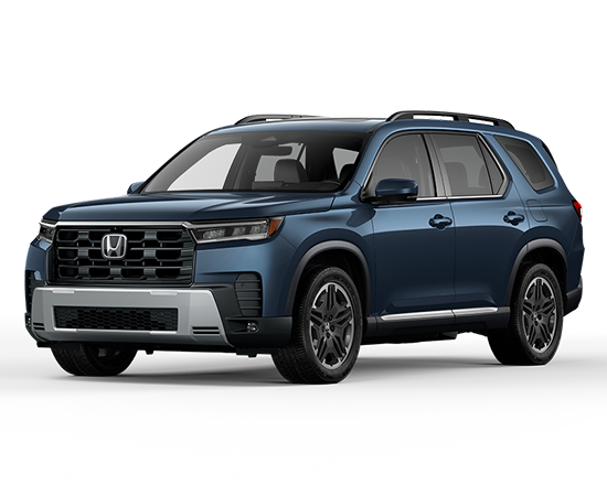 2026 Honda Pilot Touring S in Smoke Blue Pearl — front three-quarter view