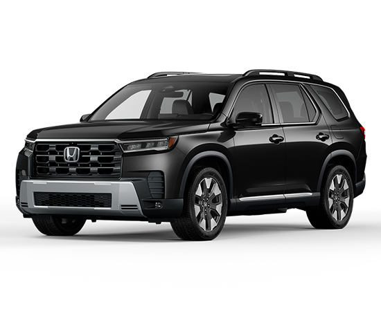 2026 Honda Pilot Elite in Crystal Black Pearl — front three-quarter view