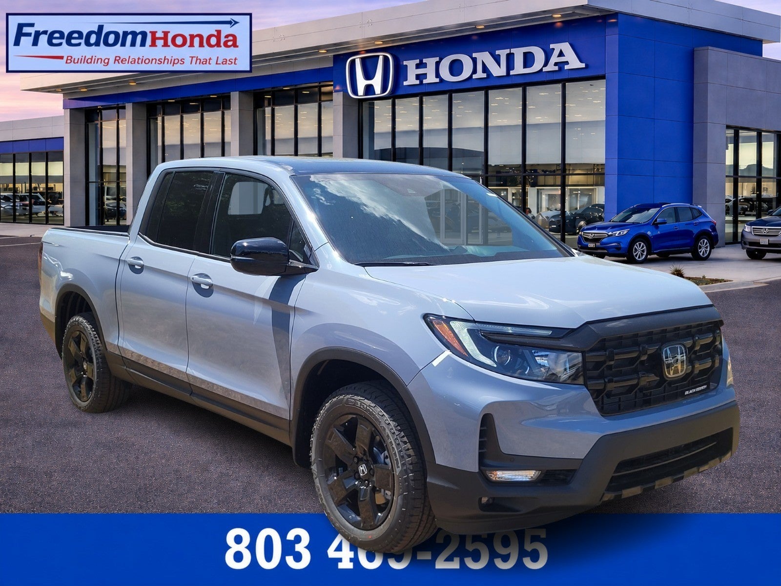 2026 Honda Ridgeline Black Edition Two-Tone in Sonic Gray Pearl — front three-quarter view
