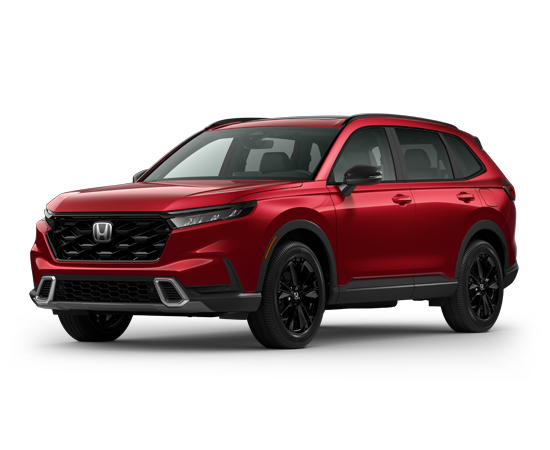 2026 Honda CR-V Hybrid Sport Touring in Radiant Red Metallic — front three-quarter view